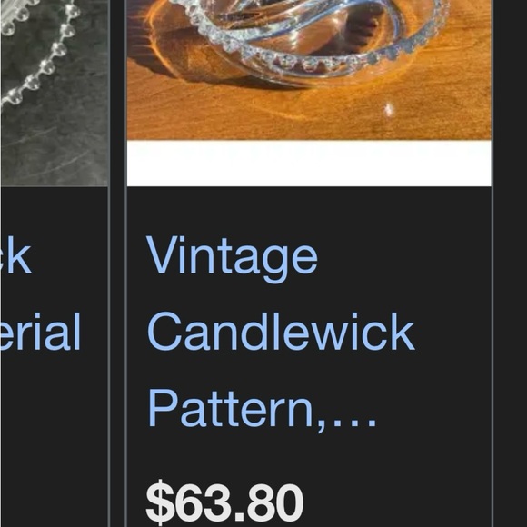 MCM - Candlestick Imperial Glass hobnail edge dishes - excellent condition - Picture 6 of 8